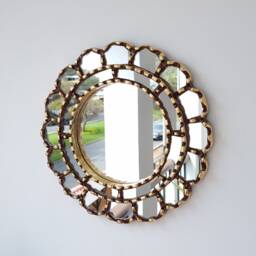 "Peruvian Mirrors ""Harmonious 30cm Gold" - thumbnail 2