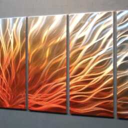 Abstract Metal Wall Art, Modern Sculpture Decor, Tomouk Art - thumbnail 3