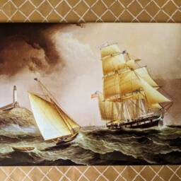"stormy Sea Ceramic Wall Art Tile, 8"" By 12" - thumbnail 3