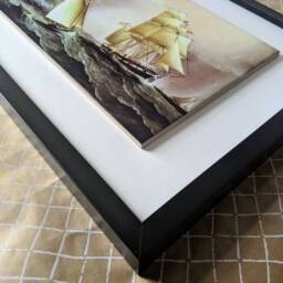 "stormy Sea Ceramic Wall Art Tile, 8"" By 12" - thumbnail 4