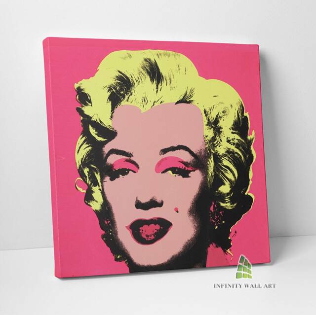 Andy Warhol Pink Marilyn Monroe Canvas Art Pop Wall Decor Abstract Framed Print Picture -C882 - image 1
