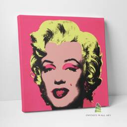 Andy Warhol Pink Marilyn Monroe Canvas Art Pop Wall Decor Abstract Framed Print Picture -C882 - thumbnail 1