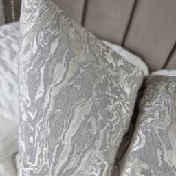 Marble Effect Decorative Elegant Cushion Cover, Silver Grey Taupe Sofa Bed Pillow Cover Neutral Decor - thumbnail 3
