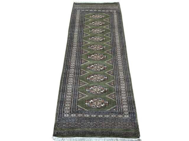 2.3x6 Pistachio Green Bokhara Rug - Runner Hallway Luxury Bukhara Fine Quality Woolen Afghan - image 1