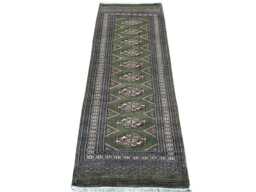 2.3x6 Pistachio Green Bokhara Rug - Runner Hallway Luxury Bukhara Fine Quality Woolen Afghan - thumbnail 1