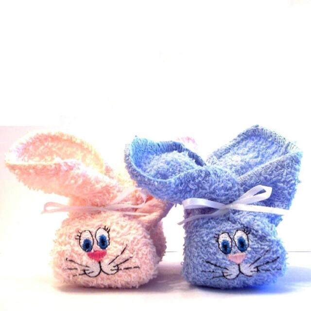 Embroidered Boo Bunnys - Great Shower Gift - image 1