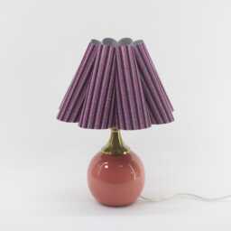 Handmade Dark Purple Striped Fabric Table Lamp For Home Gift-117#