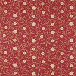 William Morris Cushion Cover Scroll Raspberry/Olive - thumbnail 3