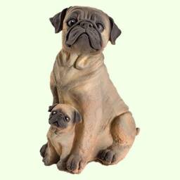 Pug Dog Figurine Funeral Keepsake Memorial Sculpture Pet Lover Gift Dog Puppy Family Garden Statue Large Animal Back Yard Decor Outdoor - thumbnail 1