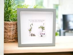 Caravan Family Framed Holiday Pebble Art Picture, Mum Dad Gift, Personalised Handmade Camping Bespoke Design - thumbnail 1