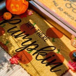 Hey There Pumpkin Doormat - Porch Decor Fall Hello Door Mat Decorations - thumbnail 3