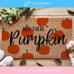 Hey There Pumpkin Doormat - Porch Decor Fall Hello Door Mat Decorations - thumbnail 1