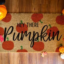Hey There Pumpkin Doormat - Porch Decor Fall Hello Door Mat Decorations - thumbnail 2