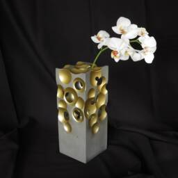 "Concrete Object Cement, Unique Alien 3D Gift Architect Bubbles ""Dutch Design" - thumbnail 3