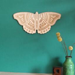 Wooden Folk Art Butterfly Wall Hanging - thumbnail 1
