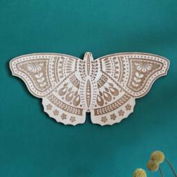 Wooden Folk Art Butterfly Wall Hanging - thumbnail 2