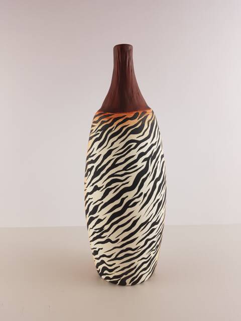 Vase/ Decorative Vase/ Vase From Peru/ Handmade/ Hand-Painted/ Gift Idea/ Christmas/ Clay - image 1
