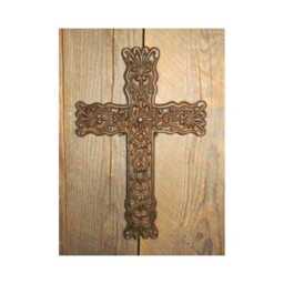 Rustic Iron Cross - Hand Forged Metal Wall Christian Farmhouse Home Decor Religious Gift - thumbnail 1