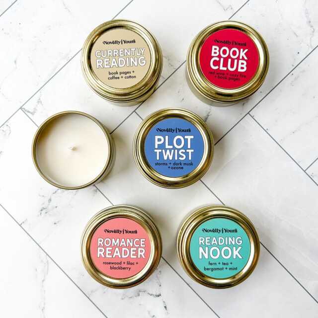 Book Candles - 2Oz Tin Sampler Literary Candles, Travel Size, Bookish Gift - image 1