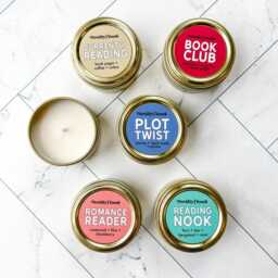 Book Candles - 2Oz Tin Sampler Literary Candles, Travel Size, Bookish Gift