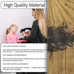 Black Bird Burst On Mustard Yellow Wall Art, Bedroom Living Room Accent, Unique Artistic Design - Super Soft Fleece Blanket Bed Sofa Throw - thumbnail 4