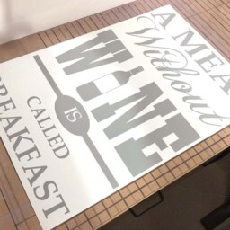A Meal Without Wine Is Called Breakfast Wall Sticker Quote, Kitchen Sticker, Quote - thumbnail 2