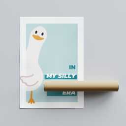 In My Silly Goose Era Poster, Peaking Design, Bedroom Funny Home Decor, Trendy Wall Art, Modern Animal Prints - thumbnail 3