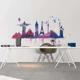 Wall Art, Monuments, Office Decor, Decals, Stickers, Home Watercolor, Stickers - Skuwts - thumbnail 2