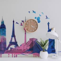 Wall Art, Monuments, Office Decor, Decals, Stickers, Home Watercolor, Stickers - Skuwts - thumbnail 1