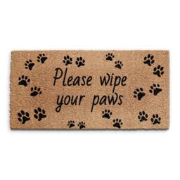 Large Doormat Please Wipe Your Paws - Coir Door Mat Welcome Rug Home - thumbnail 2