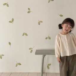 Vintage Green Forest Leaves Fabric Wall Stickers - Removable & Reusable - thumbnail 1
