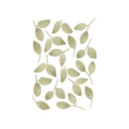 Vintage Green Forest Leaves Fabric Wall Stickers - Removable & Reusable - thumbnail 2