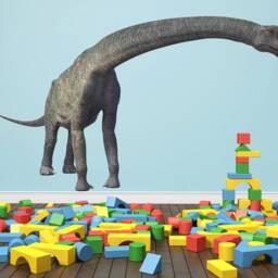Brachiosaurus Wall Decal - Dinosaur Sticker For Nursery & Playroom Decor Kids Room Art - thumbnail 2