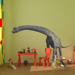 Brachiosaurus Wall Decal - Dinosaur Sticker For Nursery & Playroom Decor Kids Room Art - thumbnail 3