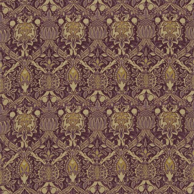 Morris & Co Granada Velvet Lined Door Curtain Wine