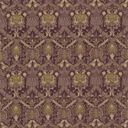 Morris & Co Granada Velvet Lined Door Curtain Wine