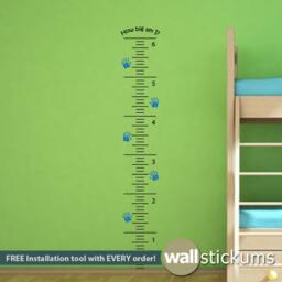 "Kids Growth Chart Wall Decal - ""How Big Am I" - thumbnail 2