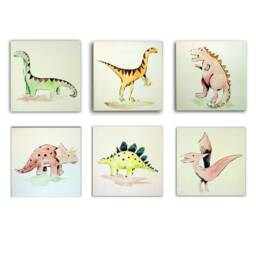 Dinosaur Art, Triceratops Painting, Boys Nursery Decor, Gift For - thumbnail 2