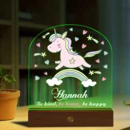 Personalised Led Nursery Light, Kids Night Light Gift, Rainbow Baby Girl Birthday Gifts For Kids, Bedroom - thumbnail 3