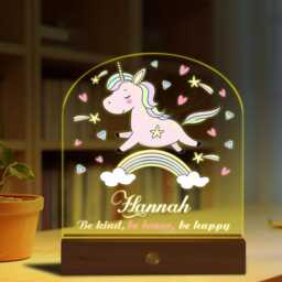 Personalised Led Nursery Light, Kids Night Light Gift, Rainbow Baby Girl Birthday Gifts For Kids, Bedroom - thumbnail 2
