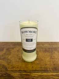 Bowmore Whisky Bottle Candle - Soy Wax Rock Salt & Driftwood Scent Scotland Home Decor - thumbnail 1