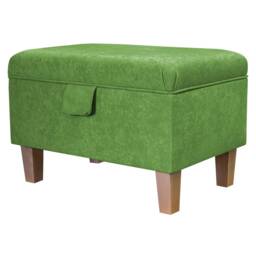 Handmade Green Storage Ottoman - Luxury Upholstery Fabric Bespoke British Made
