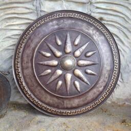 Macedonian Shield Wall Decor, Bronze Greek Key, Alexander The Great - thumbnail 3