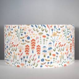 Green & Blue Floral Lampshade Pattern With Gold Silver Or White Lining, Scandinavian Fabric Lightshade, Handmade By Vivid Shades - thumbnail 4