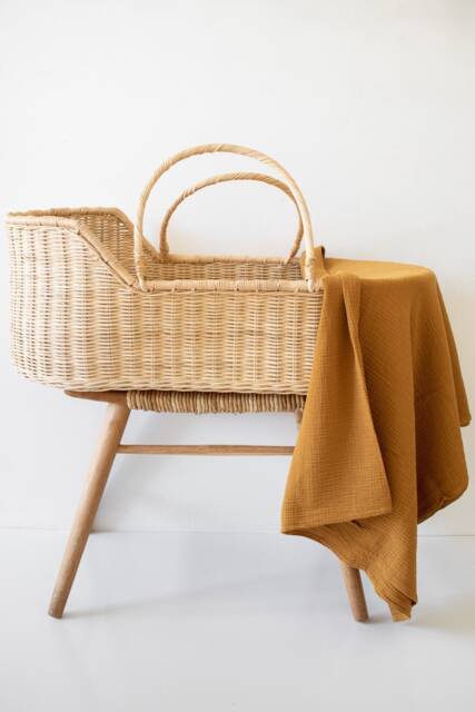 Butterscotch Organic Muslin Baby Swaddle Lightweight Cotton Blanket - image 1