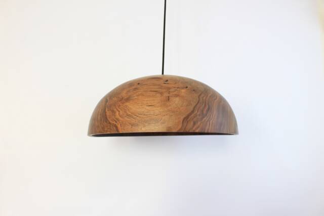 Wood Pendant Light, Unique Flush Mount Ceiling Handmade Dining Room Chandelier - image 1