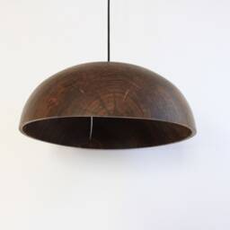 Wood Pendant Light, Unique Flush Mount Ceiling Handmade Dining Room Chandelier - thumbnail 2