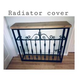 Radiator Cover-Oak Shelf-Hallway Console-Radiator Screen-Decorative-Bespoke Furniture-Lounge-Radiator Shelf-Shelving-Oak-Natural Wood-Ornate - thumbnail 2