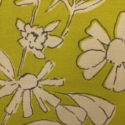 Pretty Summer Daisy Chain Retro Lime Green Bolster Cushion Cover - thumbnail 2