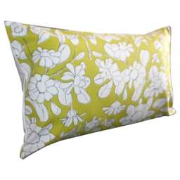 Pretty Summer Daisy Chain Retro Lime Green Bolster Cushion Cover - thumbnail 1